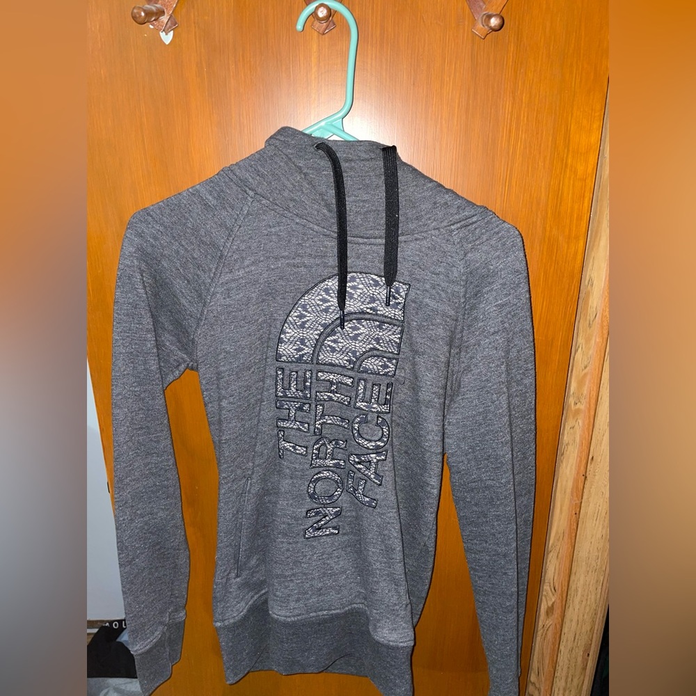 North Face grey hoodie